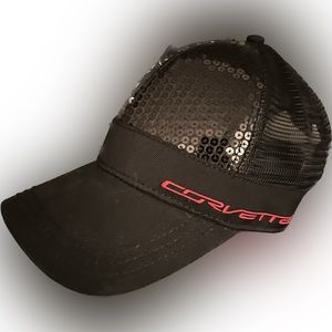 Woman’s Black sequin Corvette Hat